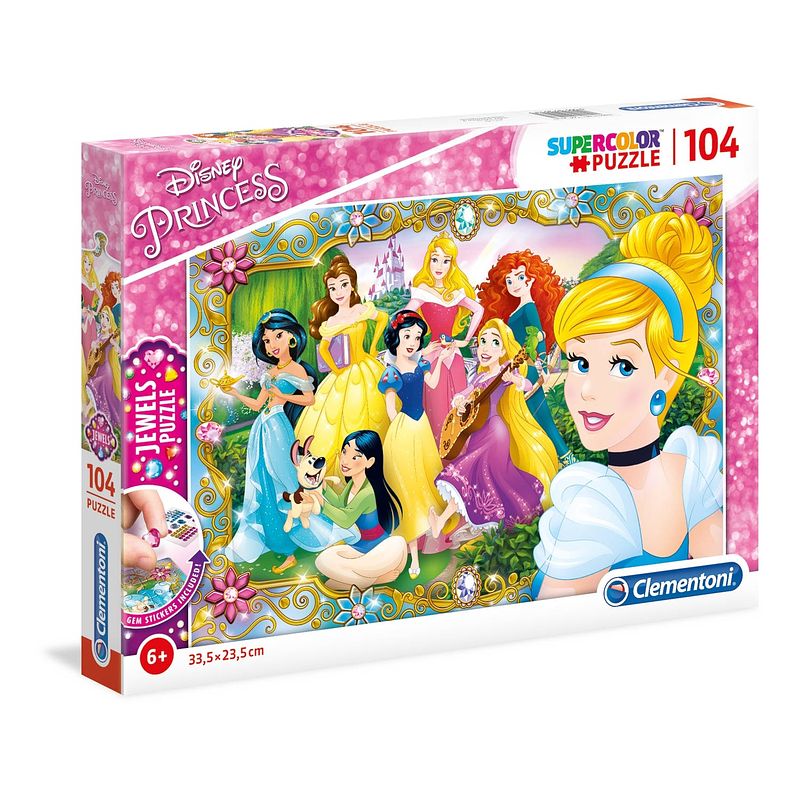 Foto van Clementoni legpuzzel disney princess 104 stukjes 34 x 25 cm