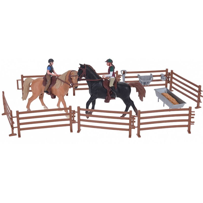 Foto van Free and easy paardenspeelset met 2 paarden 21-delig