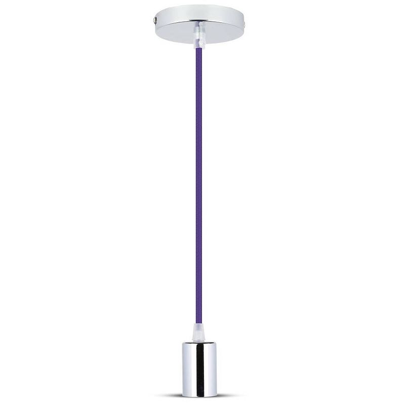 Foto van V-tac hanglamp vt-7338 e27 60w 100 x 6 cm staal paars/chroom