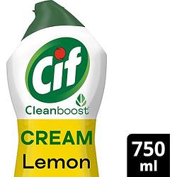 Foto van Cif cleanboost schuurmiddel cream citroen 750ml bij jumbo