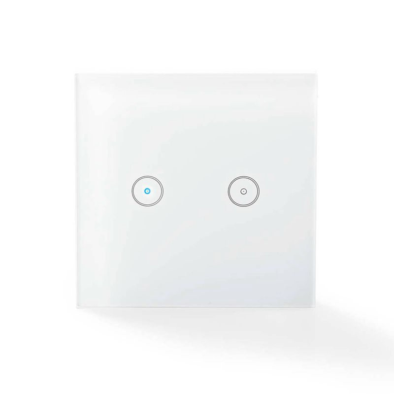 Foto van Nedis wifi smart light switch | dual smart home accessoire wit