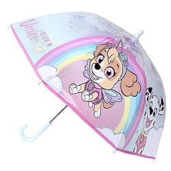Foto van Disney paw patrol skye paraplu - transparant/roze - d71 cm - voor kinderen - paraplu'ss