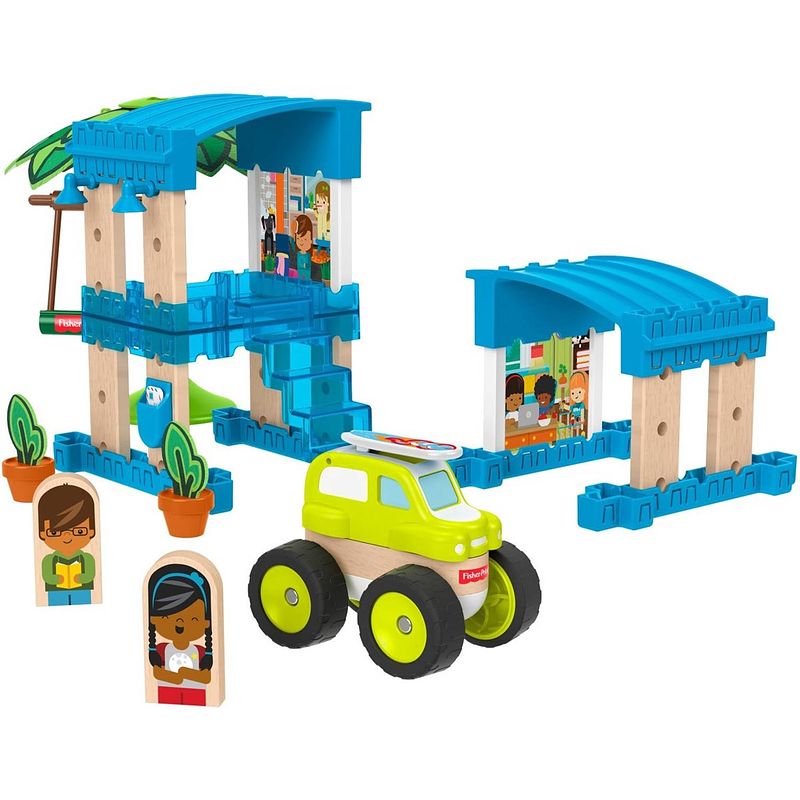 Foto van Fisher-price bouwpakket wonder makers strandhuis hout 35-delig