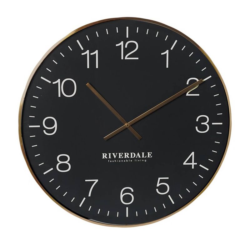 Foto van Riverdale wandklok camden zwart 75cm