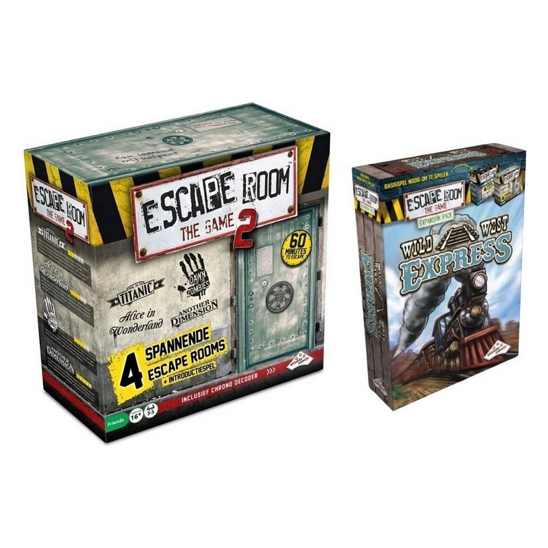 Foto van Spellenbundel - escape room - 2 stuks - the game basisspel 2 & uitbreiding wild west express