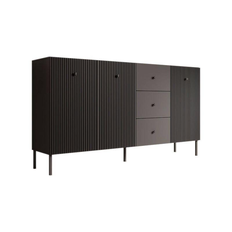 Foto van Meubella dressoir vermont - antraciet - 180 cm