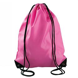 Foto van Sport gymtas/draagtas fuchsia roze met rijgkoord 34 x 44 cm van polyester - gymtasje - zwemtasje