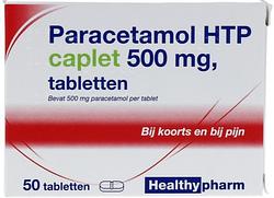 Foto van Healthypharm paracetamol 500mg caplet 50st