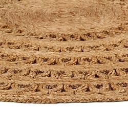 Foto van The living store vloerkleed - jute - 90 cm diameter - handgemaakt