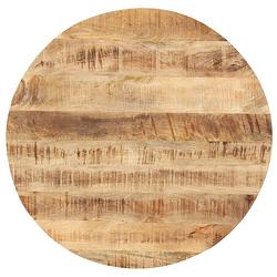 Foto van Vidaxl tafelblad rond 25-27 mm 60 cm massief mangohout