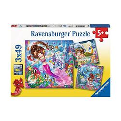 Foto van Ravensburger puzzel 3x49 pieces zeemeermin