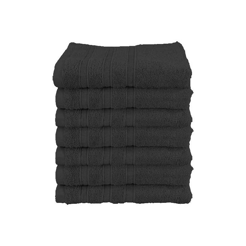 Foto van Zydante welness handdoek - sneldrogend - 50x100 cm - zwart - 10 stuks