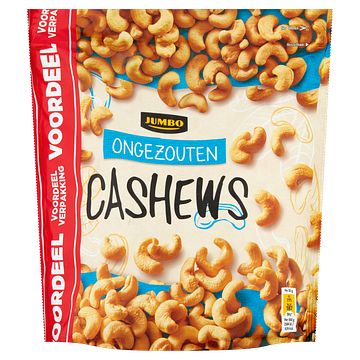 Foto van Jumbo ongezouten gebrande cashewnoten 500g