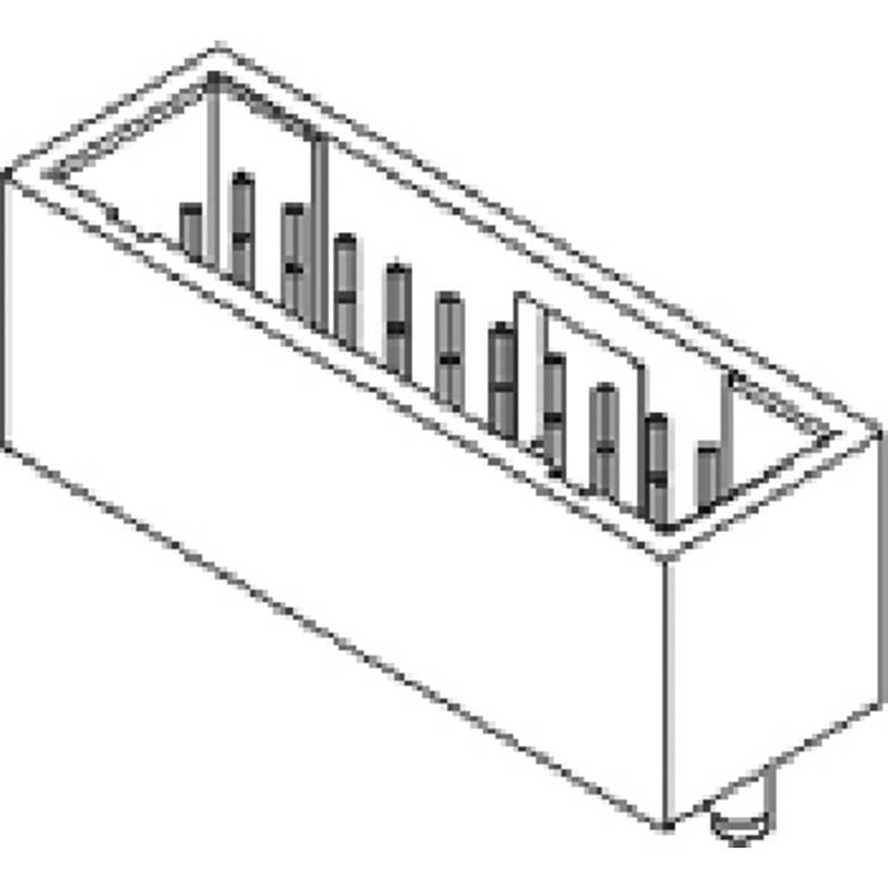 Foto van Molex 713491037 male header (standaard) totaal aantal polen 10 rastermaat: 2.54 mm 1 stuk(s) tube