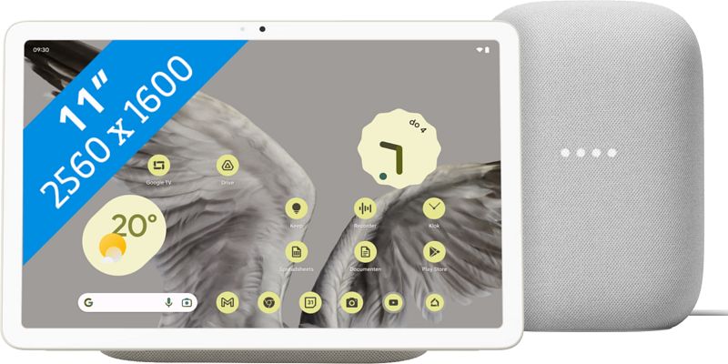 Foto van Google pixel tablet 128gb wifi crème + nest audio chalk