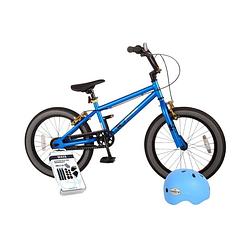 Foto van Volare kinderfiets cool rider - 18 inch - blauw - inclusief fietshelm & accessoires