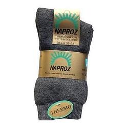 Foto van Naproz thermo sokken grijs maat 35-38 3 paar