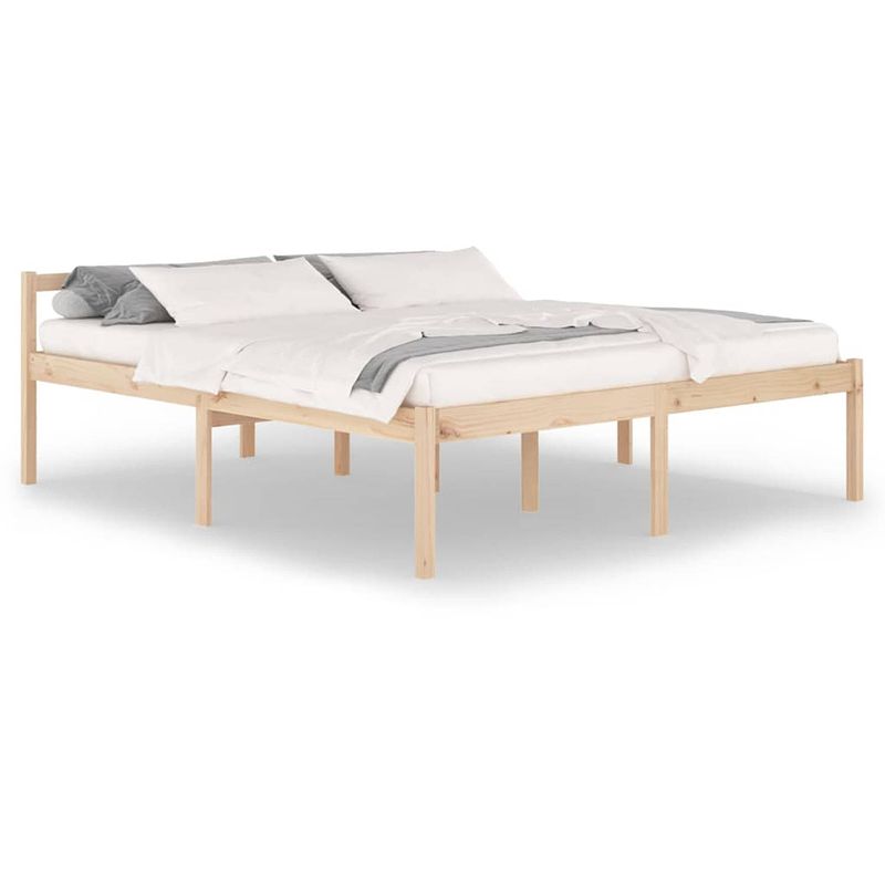 Foto van Vidaxl bedframe massief grenenhout 180x200 cm 6ft super king