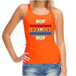 Foto van Oranje fan tanktop / kleding holland hup holland hup ek/ wk voor dames s - feestshirts