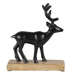 Foto van Clayre & eef decoratie beeld rendier 16*6*18 cm bruin aluminium decoratief figuur decoratieve accessoires