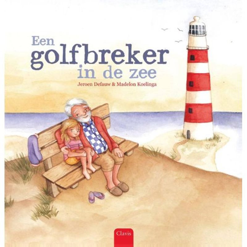 Foto van Een golfbreker in de zee