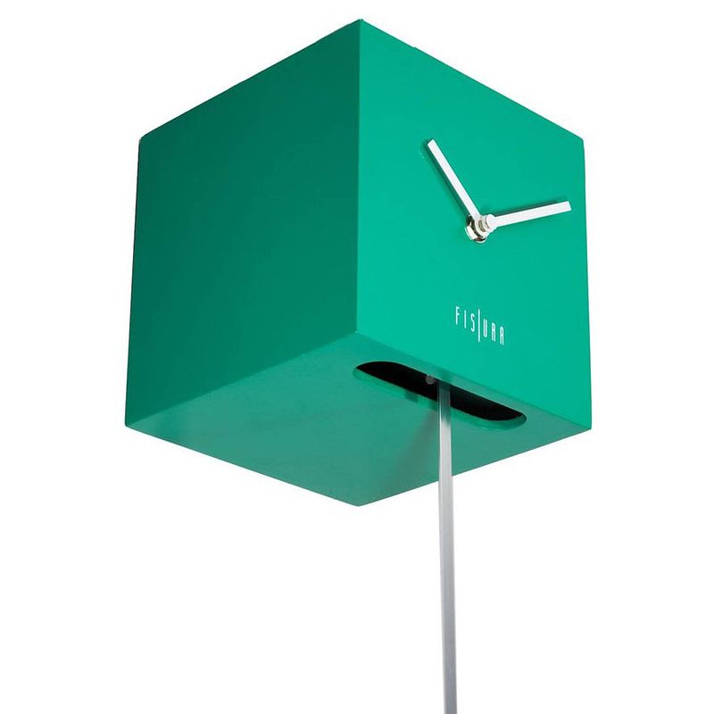 Foto van Fisura pendulum wandklok - slingeruurwerk - groen