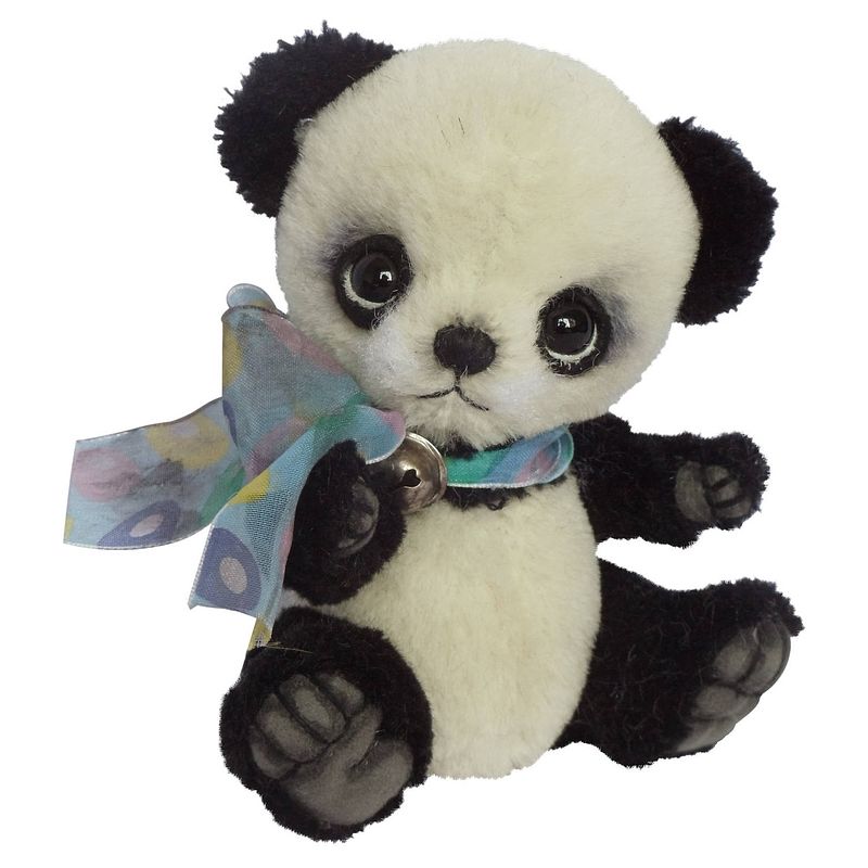 Foto van Clemens knuffelpanda dahay junior 13 cm pluche zwart/wit