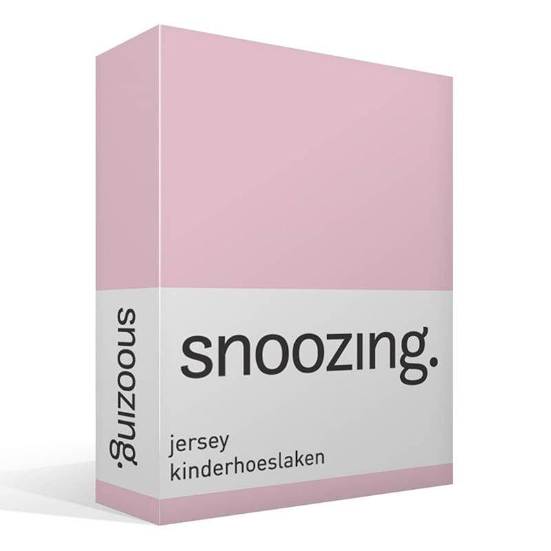 Foto van Snoozing - jersey - kinderhoeslaken - ledikant - 60x120 cm - roze