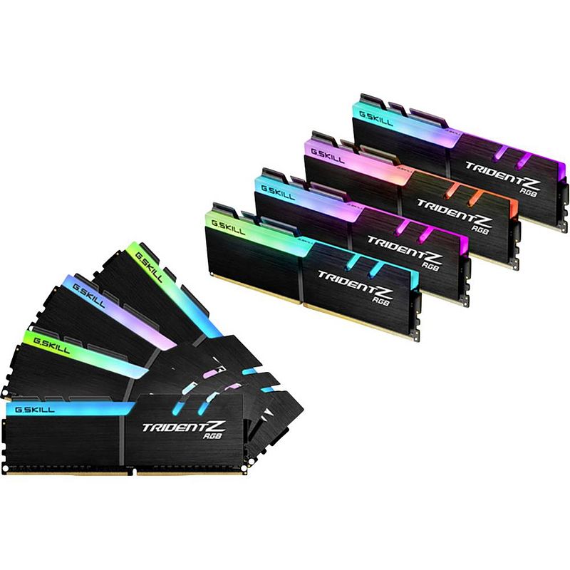 Foto van G.skill trident z rgb werkgeheugenset voor pc ddr4 64 gb 8 x 8 gb non-ecc 3600 mhz 288-pins dimm cl16-16-16-36 f4-3600c16q2-64gtzr