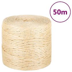 Foto van Vidaxl touw 4 mm 50 m 100% sisal