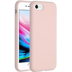 Foto van Accezz liquid silicone voor apple iphone se (2022 / 2020) / 8 / 7 telefoonhoesje roze