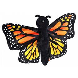 Foto van Wild republic knuffel monarchvlinder junior 20 cm pluche zwart