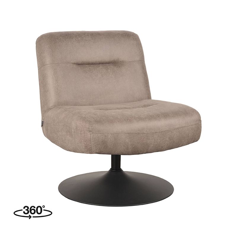 Foto van Label51 fauteuil eli - taupe - microfiber