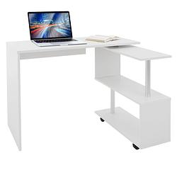 Foto van Bureau met vier wielen 150x88x75 cm wit mdf ml-design