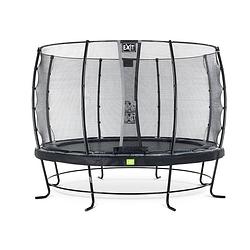 Foto van Exit elegant trampoline met veiligheidsnet economy rond - 366 cm - zwart