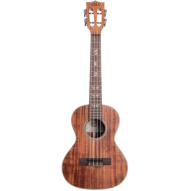 Foto van Kala ka-sa-t rw solid acacia tenor ukelele met koffer