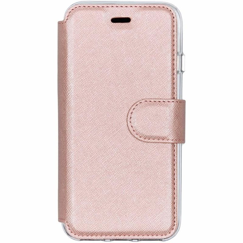 Foto van Accezz xtreme wallet voor apple iphone se (2022 / 2020) / 8 / 7 telefoonhoesje roze