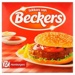 Foto van Beckers hamburgers voorgegaard 12 x 70g bij jumbo