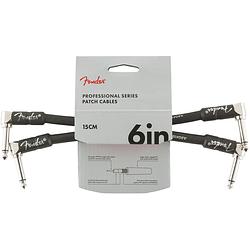 Foto van Fender professional series black patchkabel 15 cm (2 stuks)