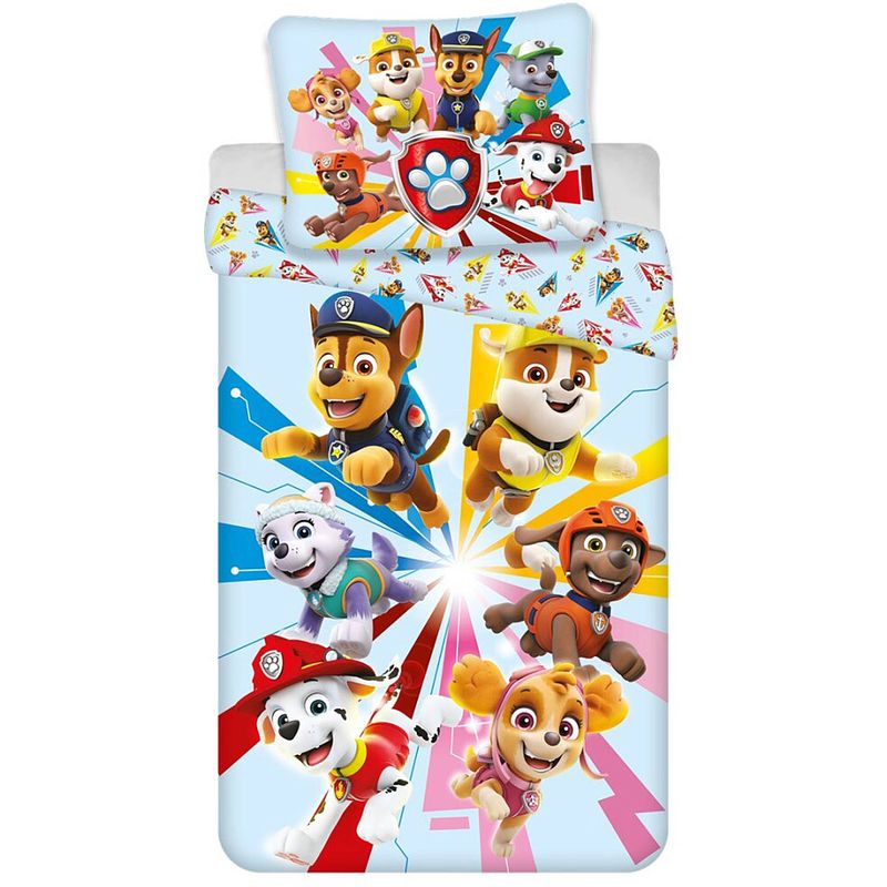 Foto van Paw patrol dekbedovertrek squad - eenpersoons - 140 x 200 cm - polyester