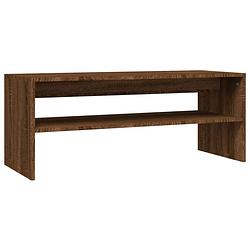 Foto van Vidaxl salontafel 100x40x40 cm bewerkt hout bruineikenkleurig