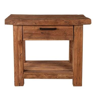 Foto van Sidetable freek - teak - 78x90x45 cm - leen bakker