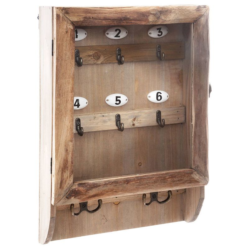 Foto van Decopatent® sleutelkastje voor binnen houten sleutelkastje voor 10