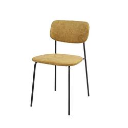 Foto van Hoyz collection - stoel open rug ronde buis 4 stuks - goudkleurig velours