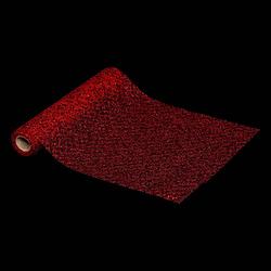 Foto van Atmosphera tafelloper - rood glitter - 28 x 300 cm - polyester - tafellakens