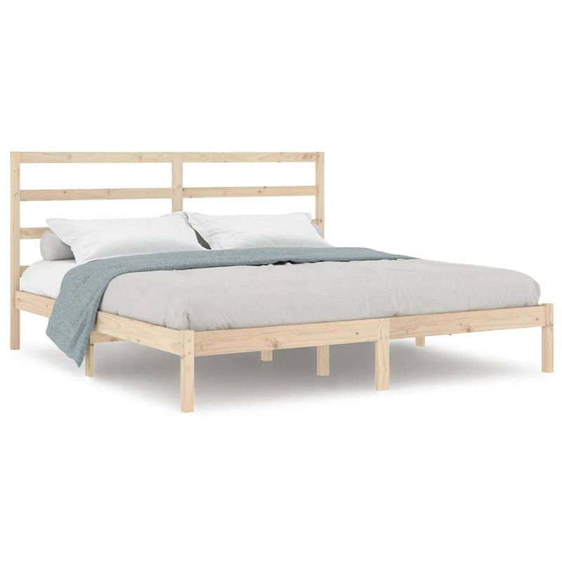 Foto van The living store houten bedframe - moderne slaapkamer - 200 x 200 cm - hoogwaardig materiaal