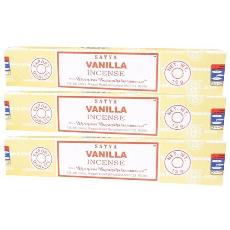 Foto van 3x nag champa wierook vanilla 15 gram - wierookstokjes