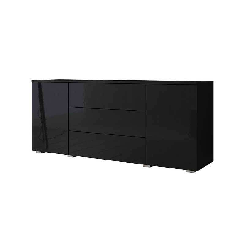 Foto van Meubella dressoir pure - 150 cm - zwart