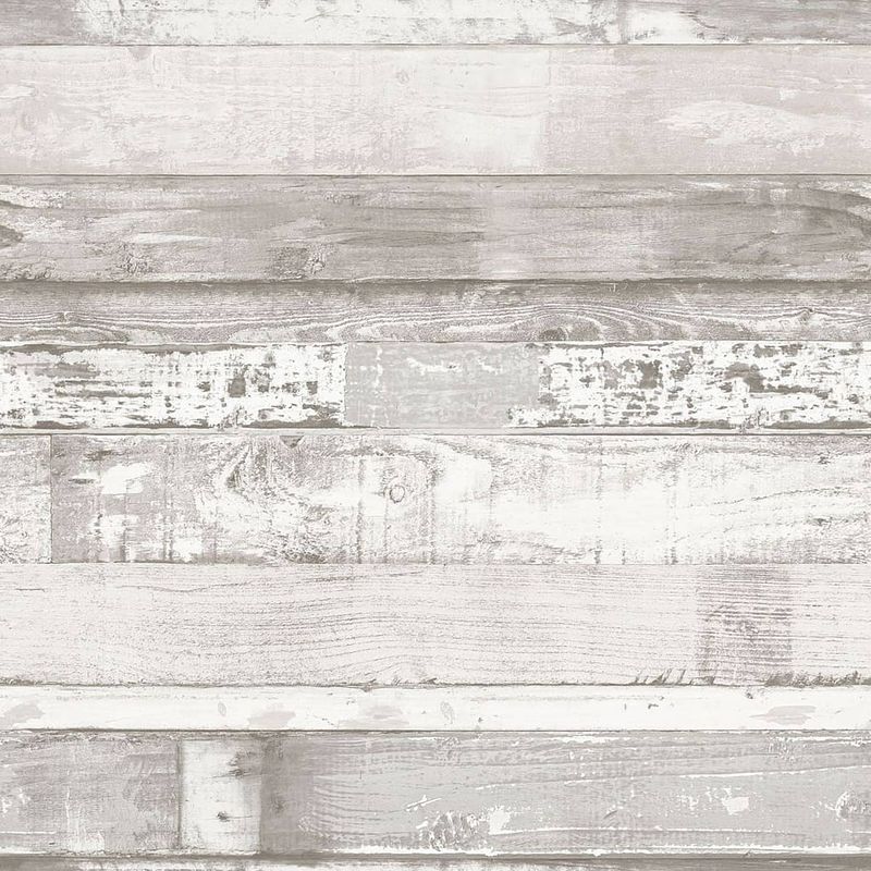 Foto van Homestyle behang wood gebroken wit en grijs