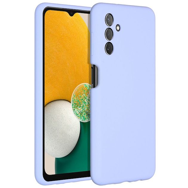 Foto van Accezz liquid silicone backcover voor samsung galaxy a13 (5g) / a04s telefoonhoesje paars